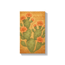 Desert Bloom - Arte de Canvas Cactus Boho