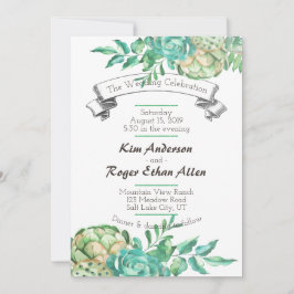 Desert Cactus Convites de casamento Sucultivos