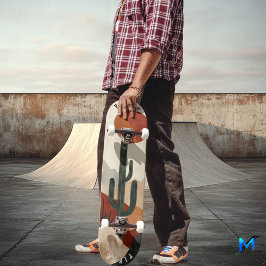 Desert Cactus Skateboard - Minimalista Boho Natura