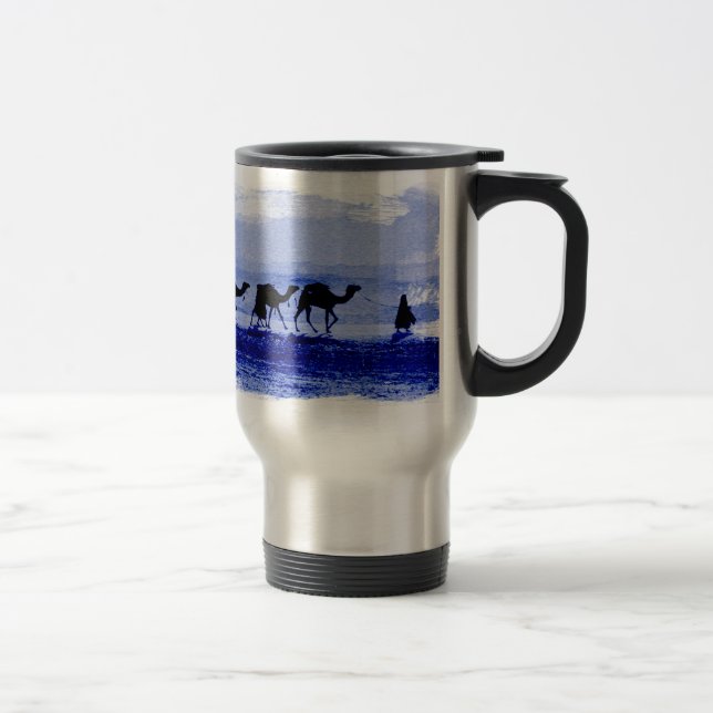 Desert Camel Caravan Caneca de viagem de alumínio  (Direita)
