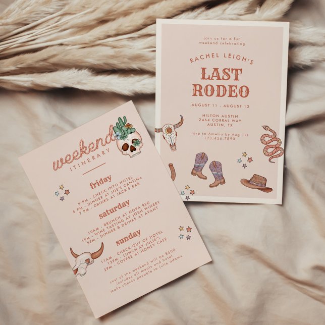 Desert Cowgirl Bachelorette Convite Fim de Semana (Criador carregado)