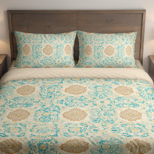 Desert Dream Vintage Sand & Turquoise Blooms