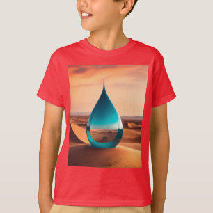 "Desert Drop Red T-Shirt - Esperança entre as arei