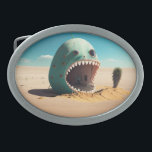 Desert monster house<br><div class="desc">A desert monster house in the shape of a house,  in the style of surreal seascapes,  photorealistic renderings,  light aquamarine and beige,  playful character designs</div>