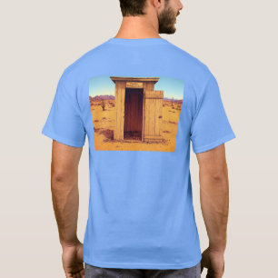 Desert Outhouse homens azuis camiseta traseira
