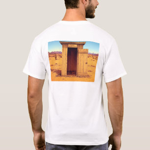 Desert Outhouse homens brancos camiseta atrás