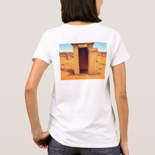 Desert Outhouse mulheres brancas camiseta atrás
