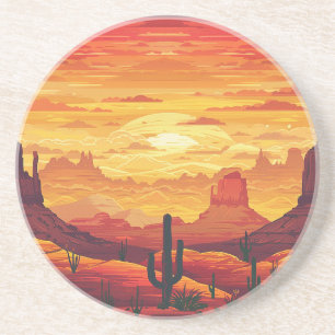 Desert Sunset Sandstone Porta copos