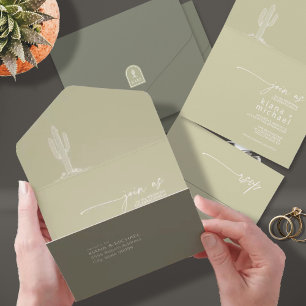 Desert Vibes Wedding Cactus Motif ID1019