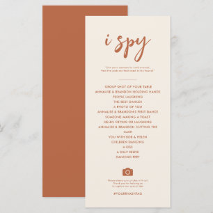 Deserto de ferrugem i Menu Jogo Hashtag Casamento