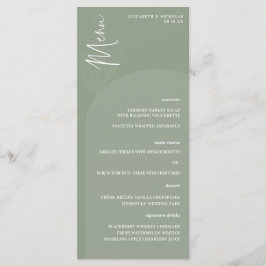 Deserto de Modern Boho | Menu de Casamento de Scri