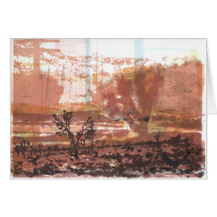 Deserto de Mojave do cartão da arte da árvore de