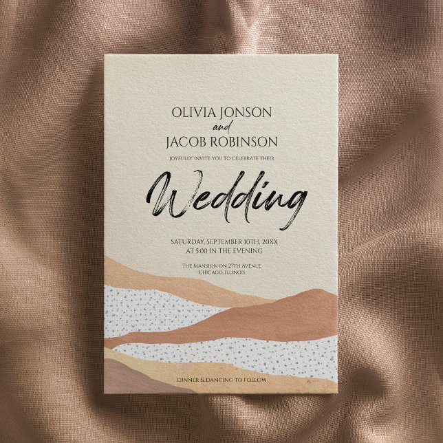 Deserto quente | Convite para o casamento de Boho (Criador carregado)