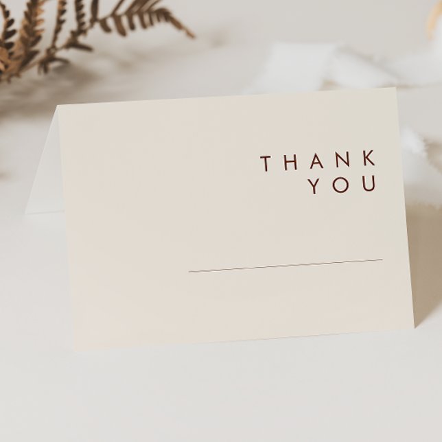 Deserto Simples | Cartões de agradecimentos branco (Criador carregado)