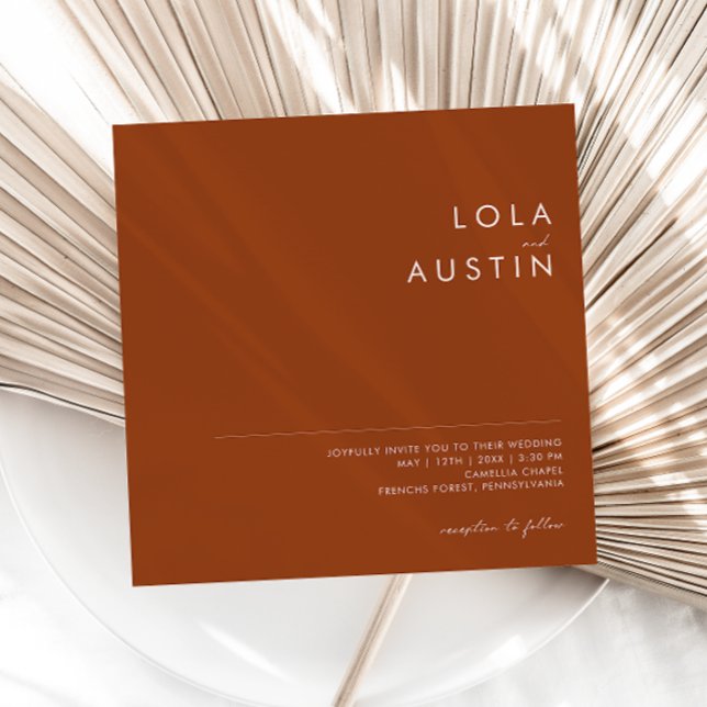 Deserto Simples | Convite à Praça Terracotta (Criador carregado)