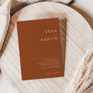 Deserto Simples | Convite para Casamento Terracott