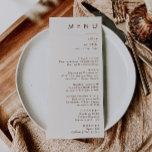 Deserto Simples | Menu Janto Casamento Branco Natu<br><div class="desc">Este Deserto Simples O cardápio do restaurante de casamento branco natural é exatamente o que você está procurando para completar o seu casamento de boho russo moderno. Perfeito para uma vibração ocidental minimalista ou para uma sensação boêmica retrorreflectora. O mínimo de canela escura realmente pop com este fundo de outono....</div>