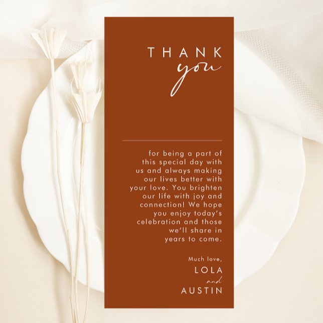 Deserto Simples, Terracotta, Cartões de agradecime (Criador carregado)