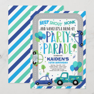 Desfile Azul de Convite à Apresentação de Anive