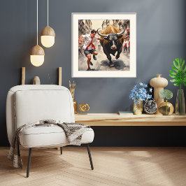 Desfile de San Fermin na Impressão da Espanha