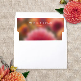 Desfoque Floral Moderno Casamento de Verão e Outon