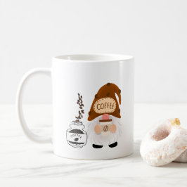 Desfrute de uma xícara de café com um gnomo em uma