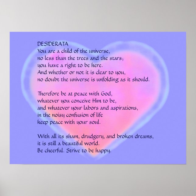 DESIDERATA Changing Heart poster (Frente)