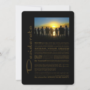 Desiderata Poem Admitindo O Sunset