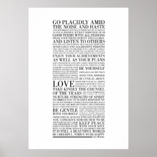 Desiderata por Max Ehrmann poster
