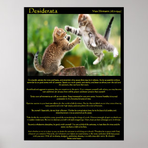 Desiderata Posters de combate de gatos