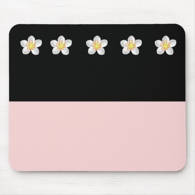 Design 5 Mousepad do preto & do rosa (Frente)