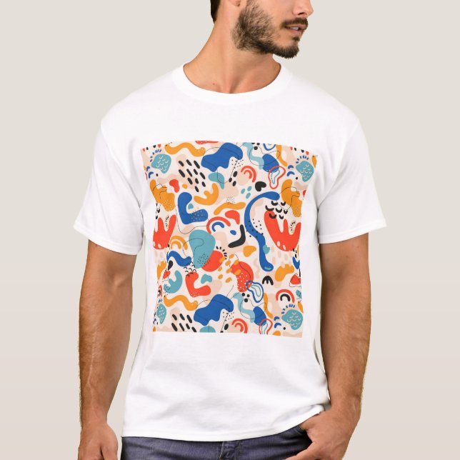 Design abstrato casual de camiseta (Frente)