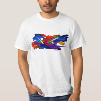 Design abstrato colorido em T-Shirt