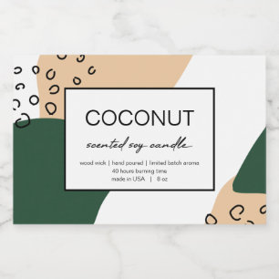 Design abstrato da etiqueta do produto de velas