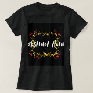 Design Abstrato de Arte Floral Camiseta Moderna