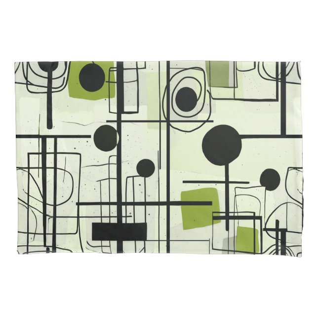 Design abstrato moderno, Travesseiro decorativo de (Frente-Esquerda)