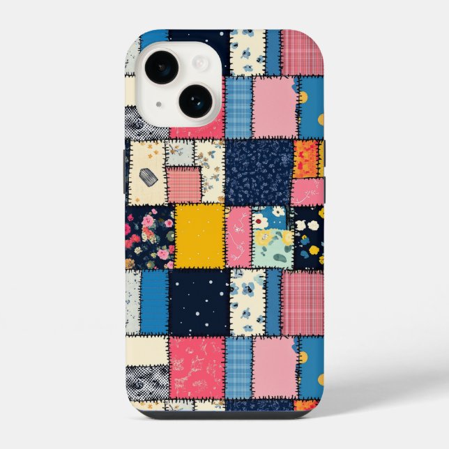 Design Adorável em Patchwork, Padrão Divertido (Verso)