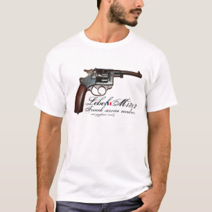 Design antigo legal do t-shirt do revólver de