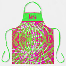 Design APRON DE TIE-DYE ABSTRATO VERDE DE TIE-TIE