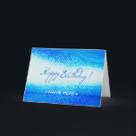 Design azul para o cartão do aniversário<br><div class="desc">Design azul do feliz aniversario para ele</div>