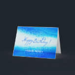 Design azul para o cartão do aniversário<br><div class="desc">Design azul do feliz aniversario para ele</div>