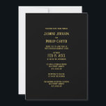 Design B&G Simples - Convite para Casamento/Recepç<br><div class="desc">Glam Moderno do meio século - Convite para Casamento/Recepção</div>