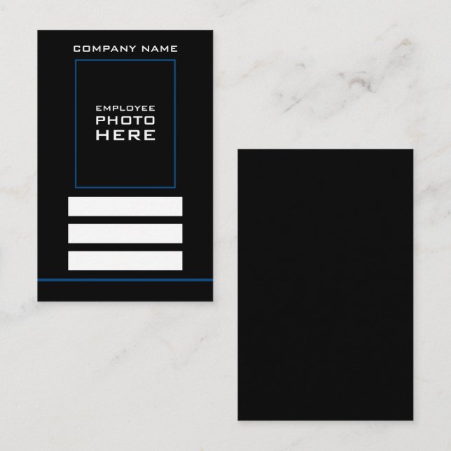 Design básico, cartões de identificação de fotos (Frente/Verso)