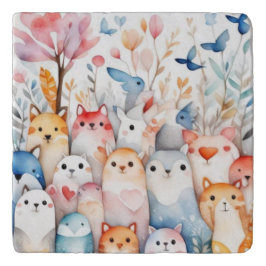 Design bonitinho de animais florais
