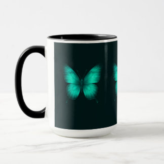DESIGN BORBOLETAS  VERDES  Caneca Combo