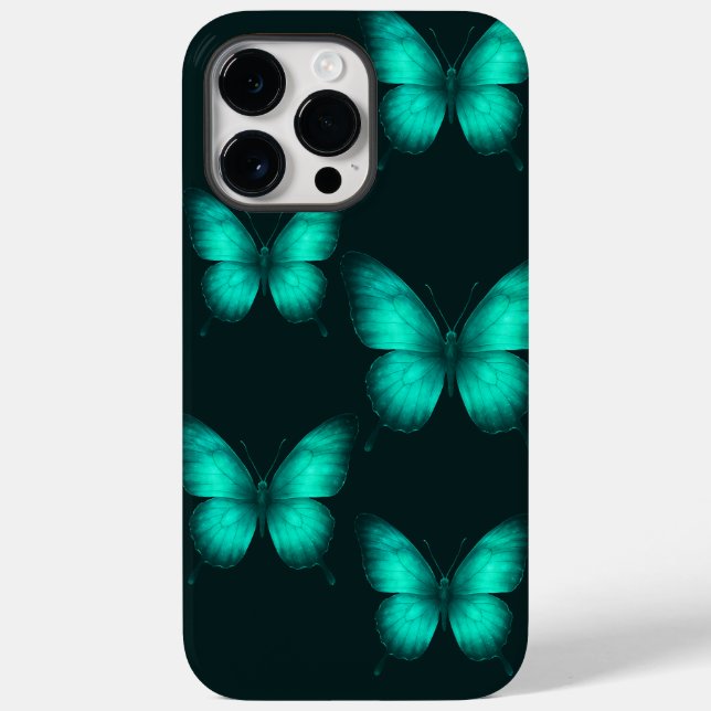 DESIGN BORBOLETAS  VERDES Capa para celular (Verso)