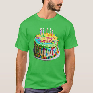 Design Brithday cake colorido T-Shirt de design