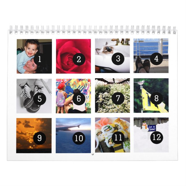 Design Calendário de Foto Branco (Capa)