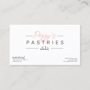 Design cartão de visita de logotipo da padaria Pas