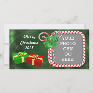Design Cartões de foto de Natal de Cane Candy